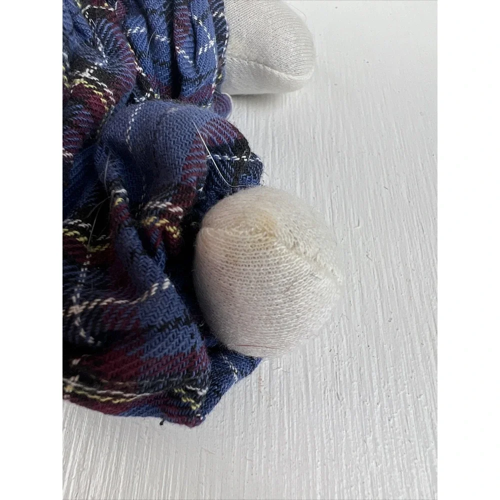 Porcelain‎ Clown Weighted Shelf Sitter Fabric Body Painted Vintage 8 inches